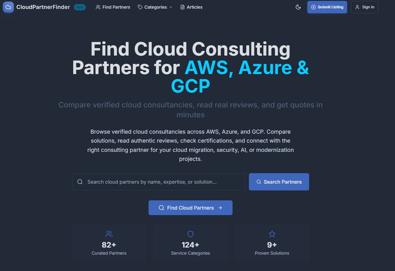 CloudPartnerFinder.com gallery image