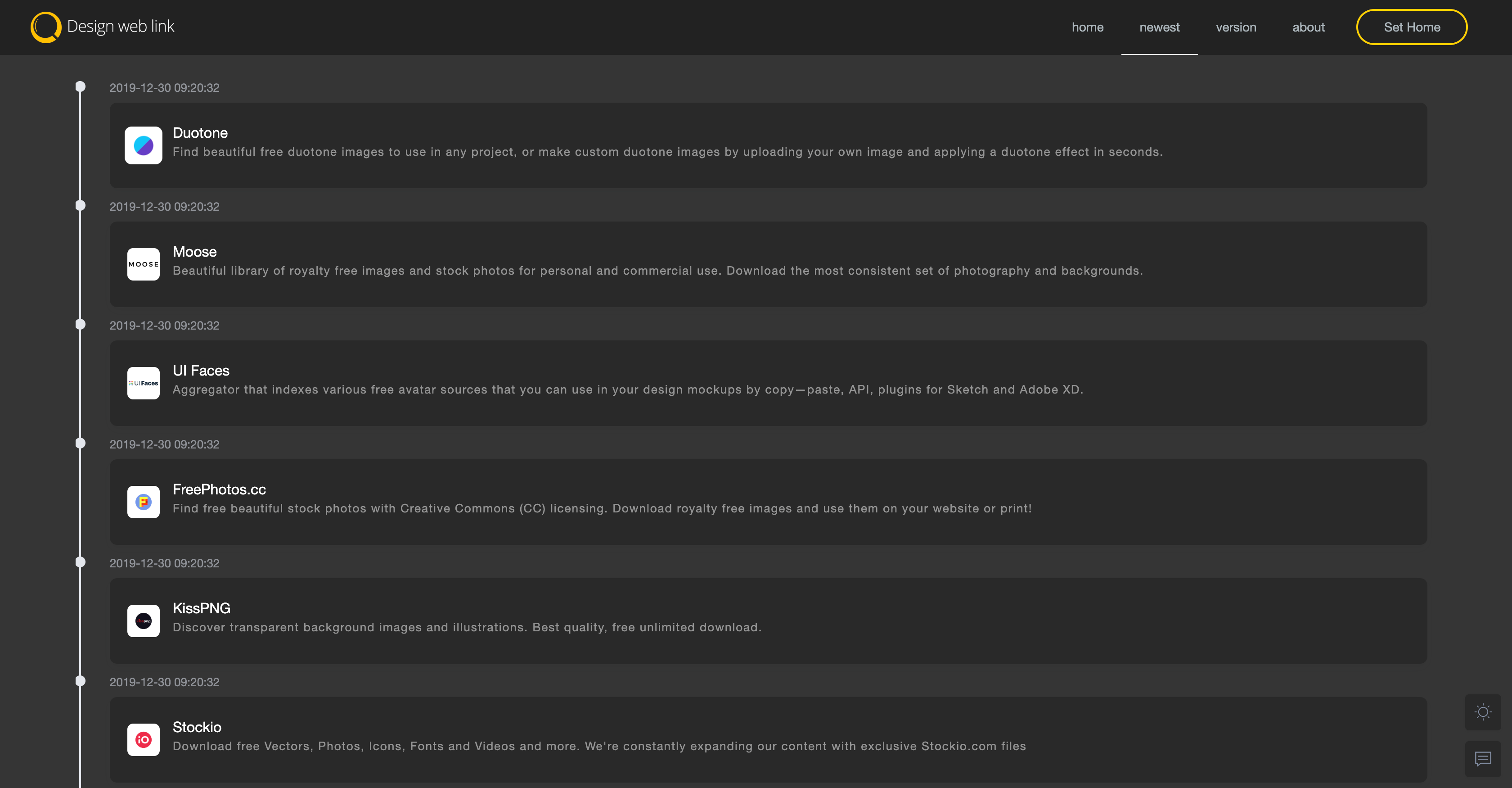 Design web link gallery image