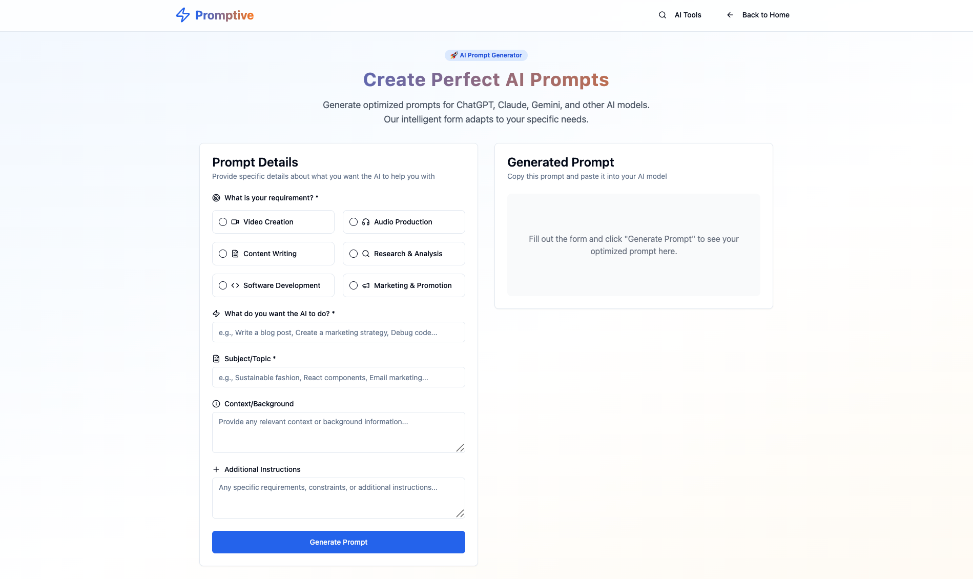 Promptive for AI media 2