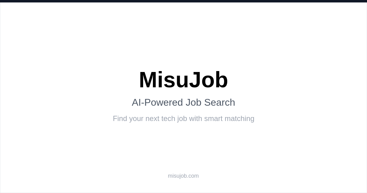 MisuJob - Main product screenshot demonstrating key features and user interface