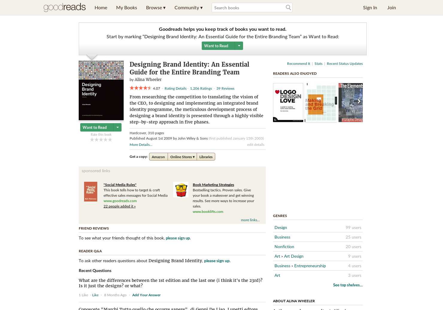 Designing Brand Identity by Alina Wheeler