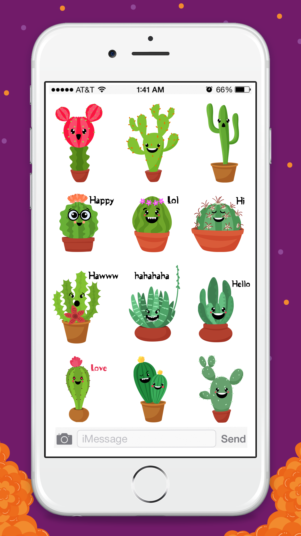 Animated Cactus Emoticons for iMessage gallery image