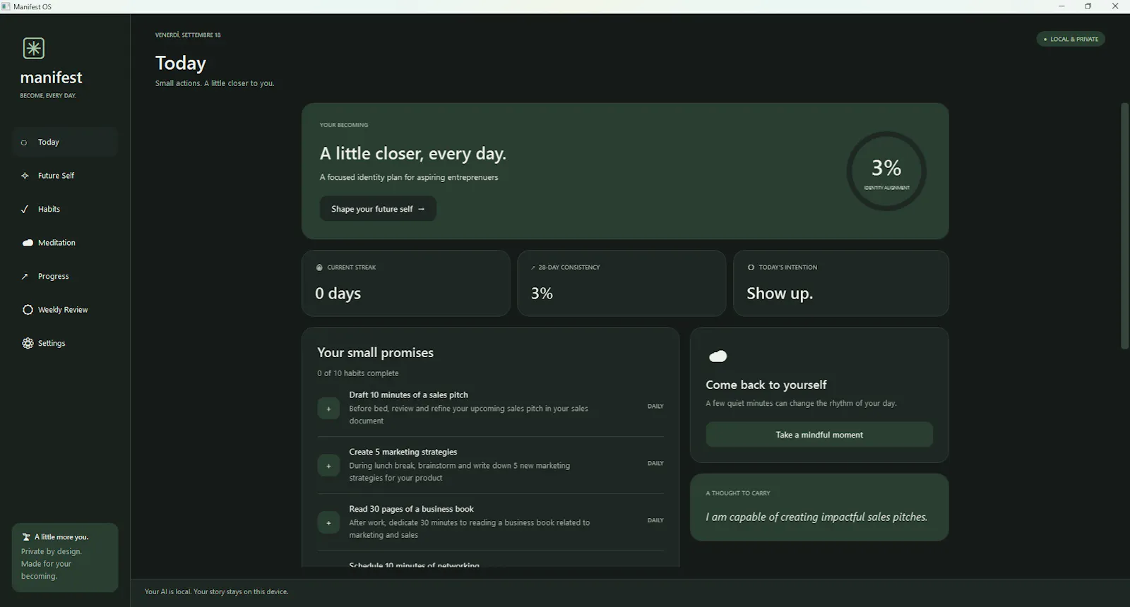 Manifest OS  screenshot 1