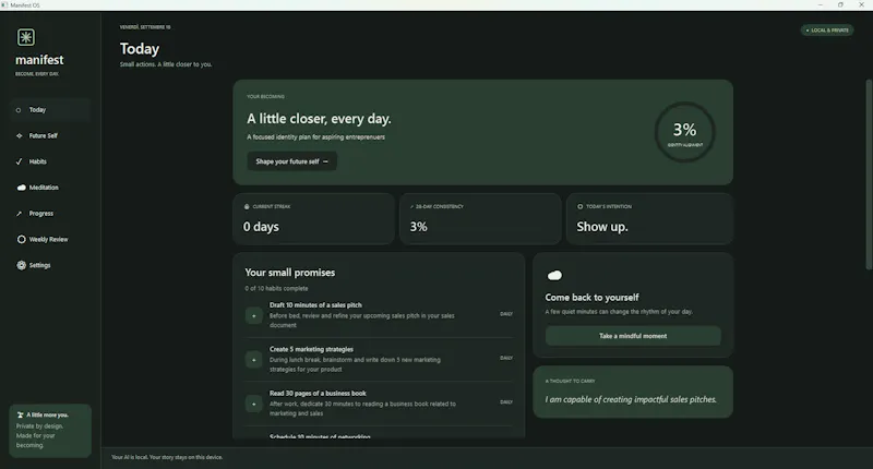 Manifest OS  screenshot 1