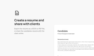 Export polished CV as PDF with customized anonymity preferences for privacy