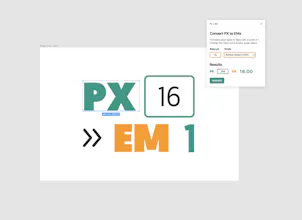 Px ›› Em Figma Plugin gallery image