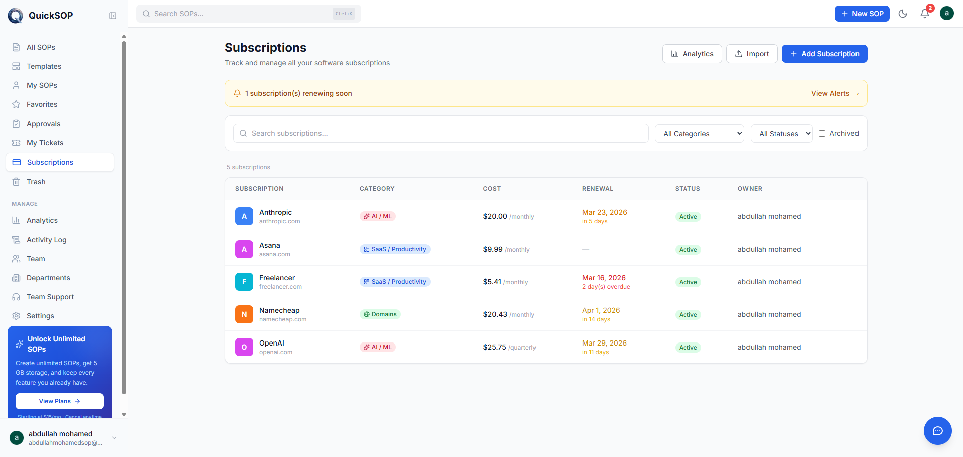 QuickSOP gallery image