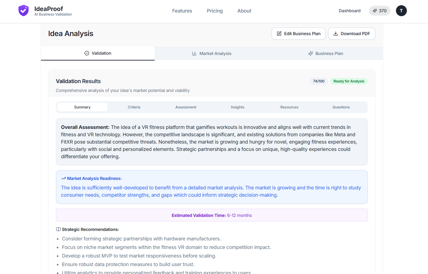 IdeaProof - Validate SaaS Startup Idea media 2