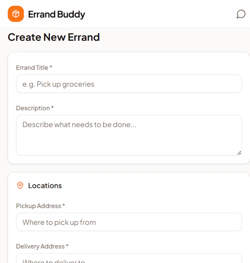 Errand Buddy screenshot 1