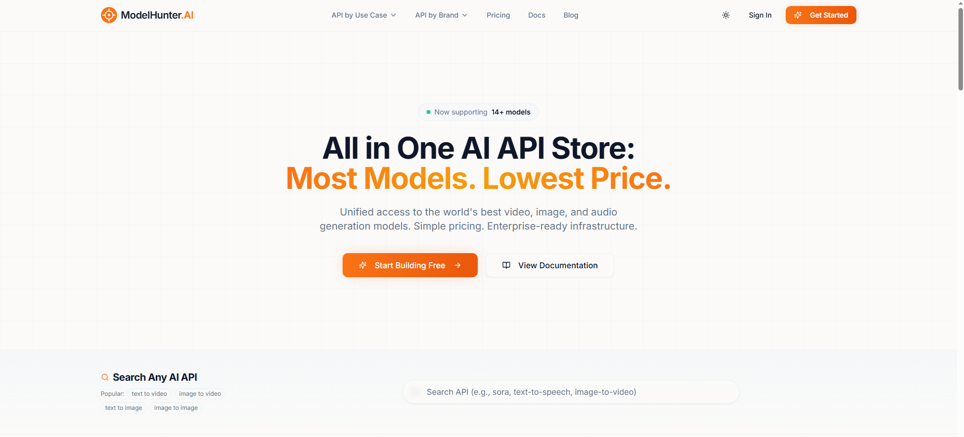 ModelHunter AI - Main product screenshot demonstrating key features and user interface