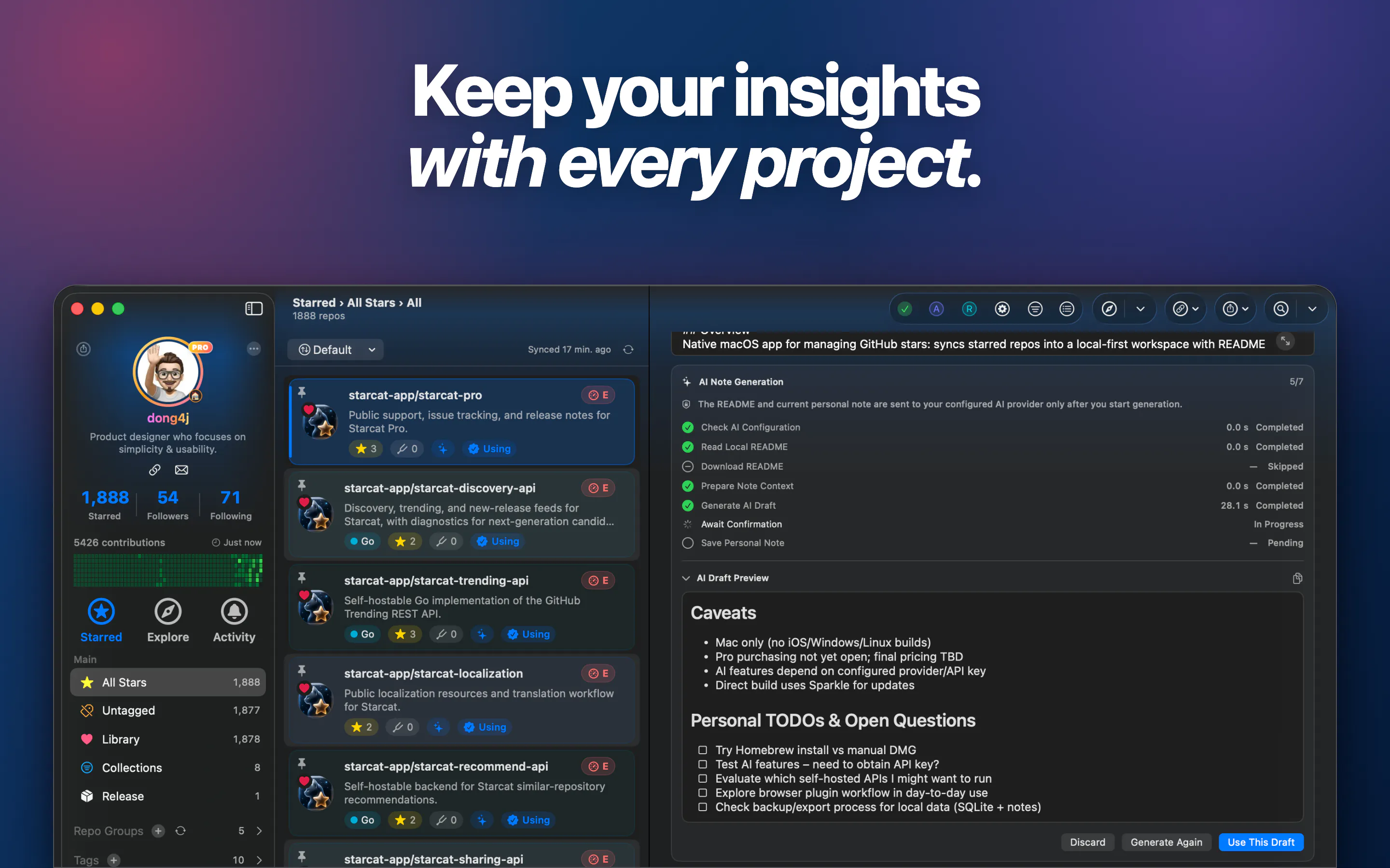 Starcat For GitHub gallery image