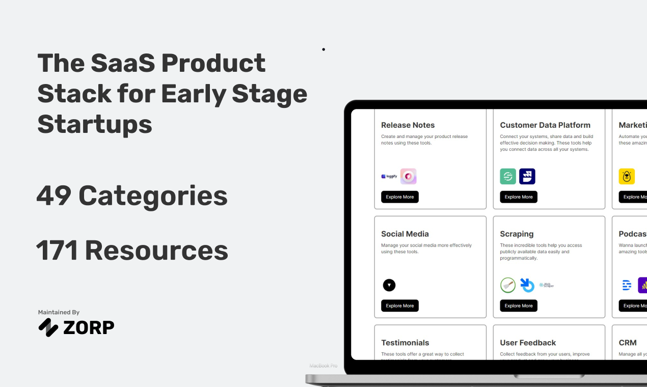 Pile de produits SaaS pour les startups media 2
