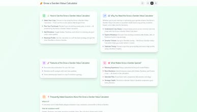 Grow a Garden Value Calculator gallery image