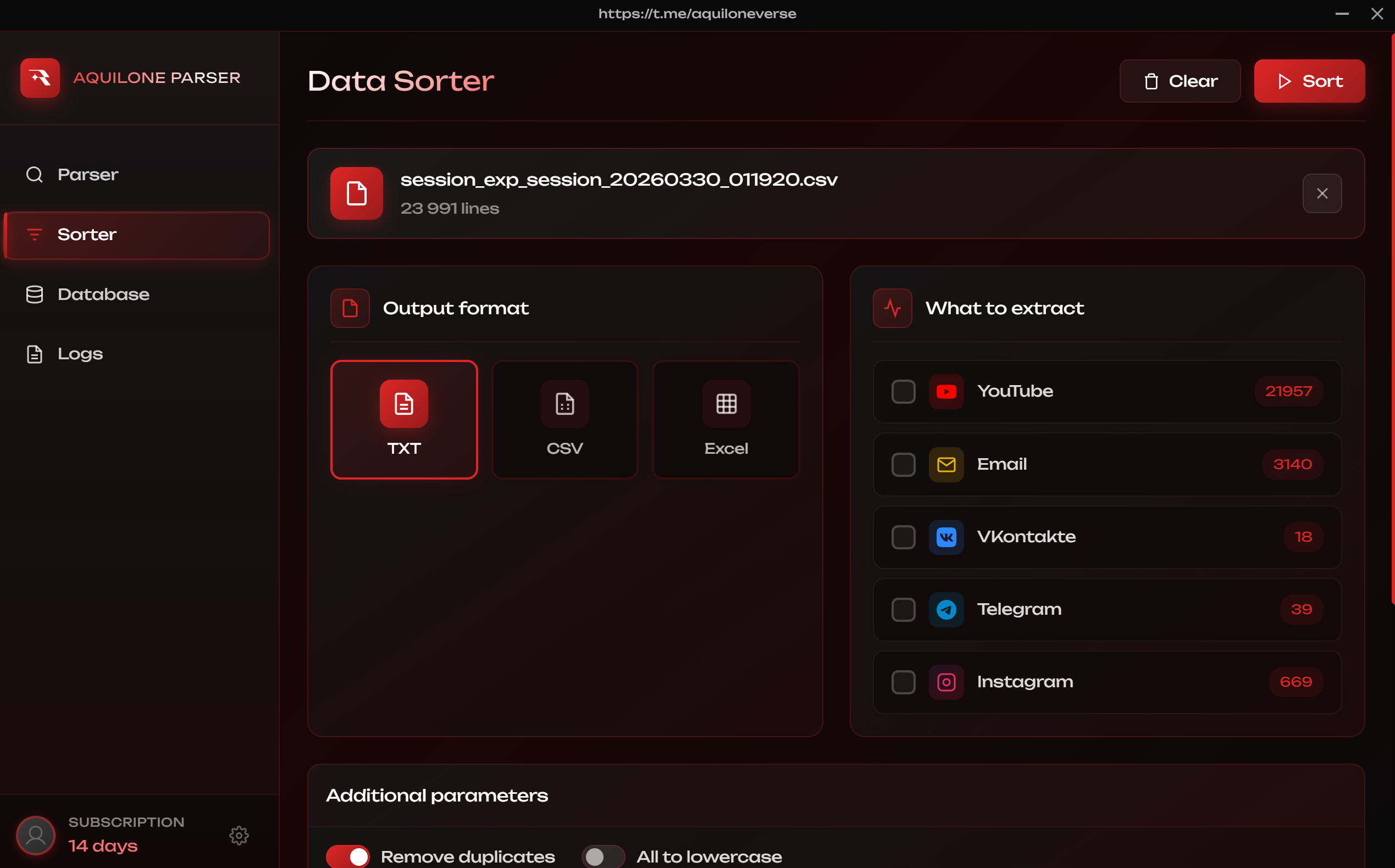 Aquilone - YouTube Parser gallery image