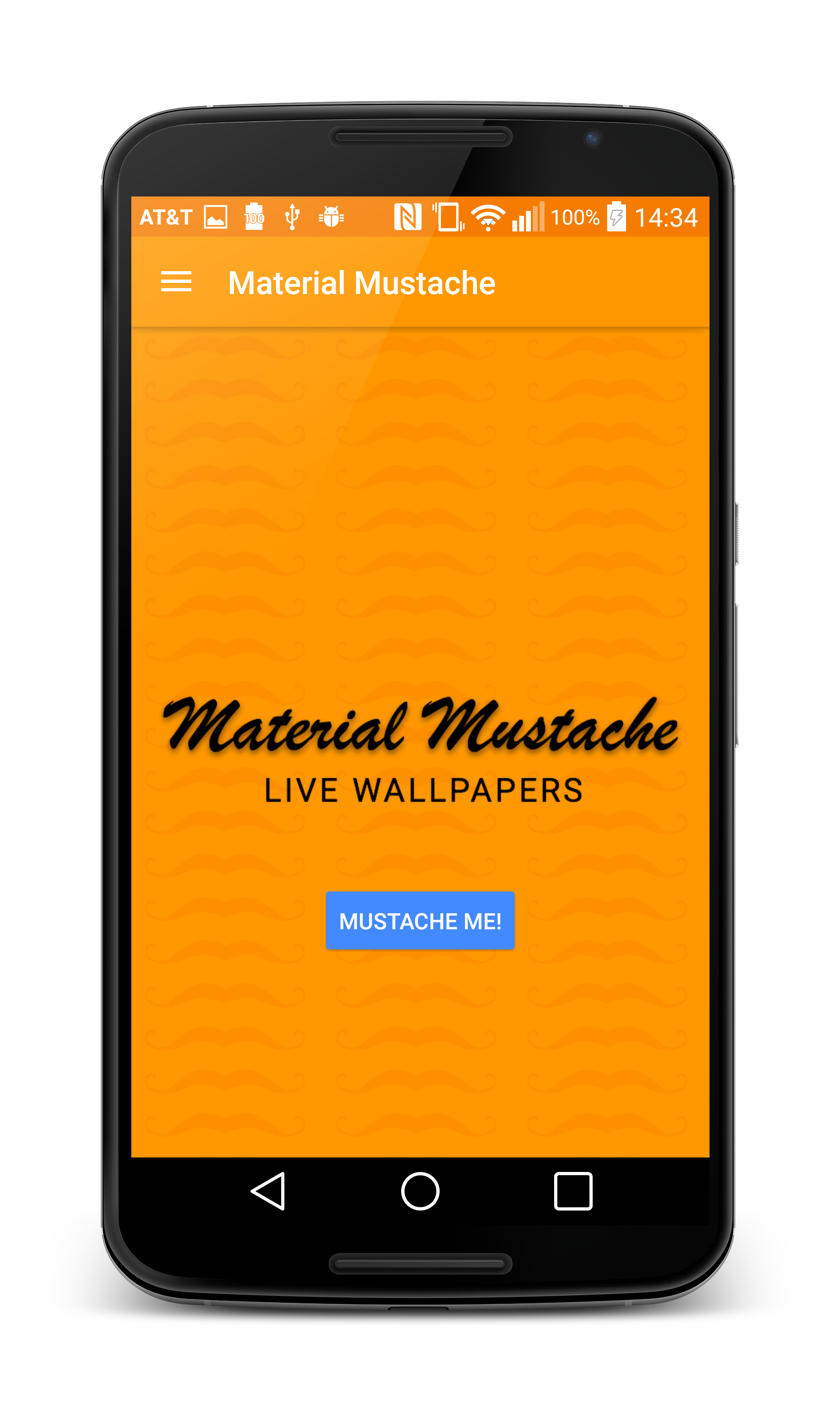 Material Mustache Live Wallpapers gallery image