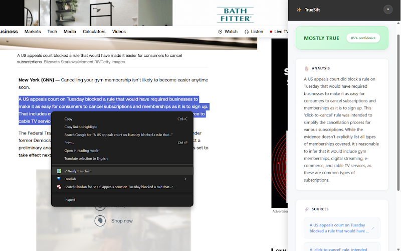 Triceft - AI Powered Fact Checking media 1