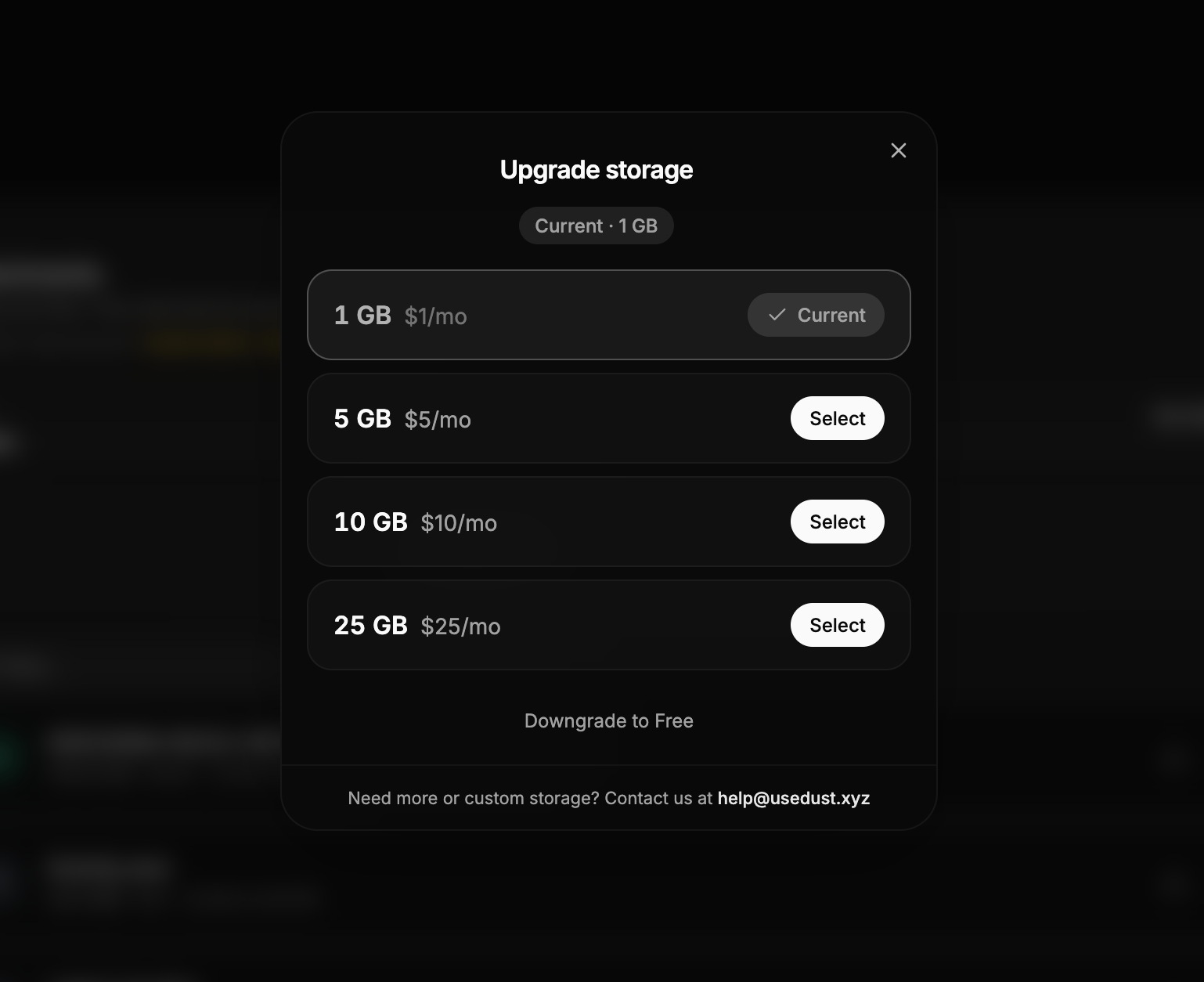 DUST - Screenshot 3 showing product features and functionality