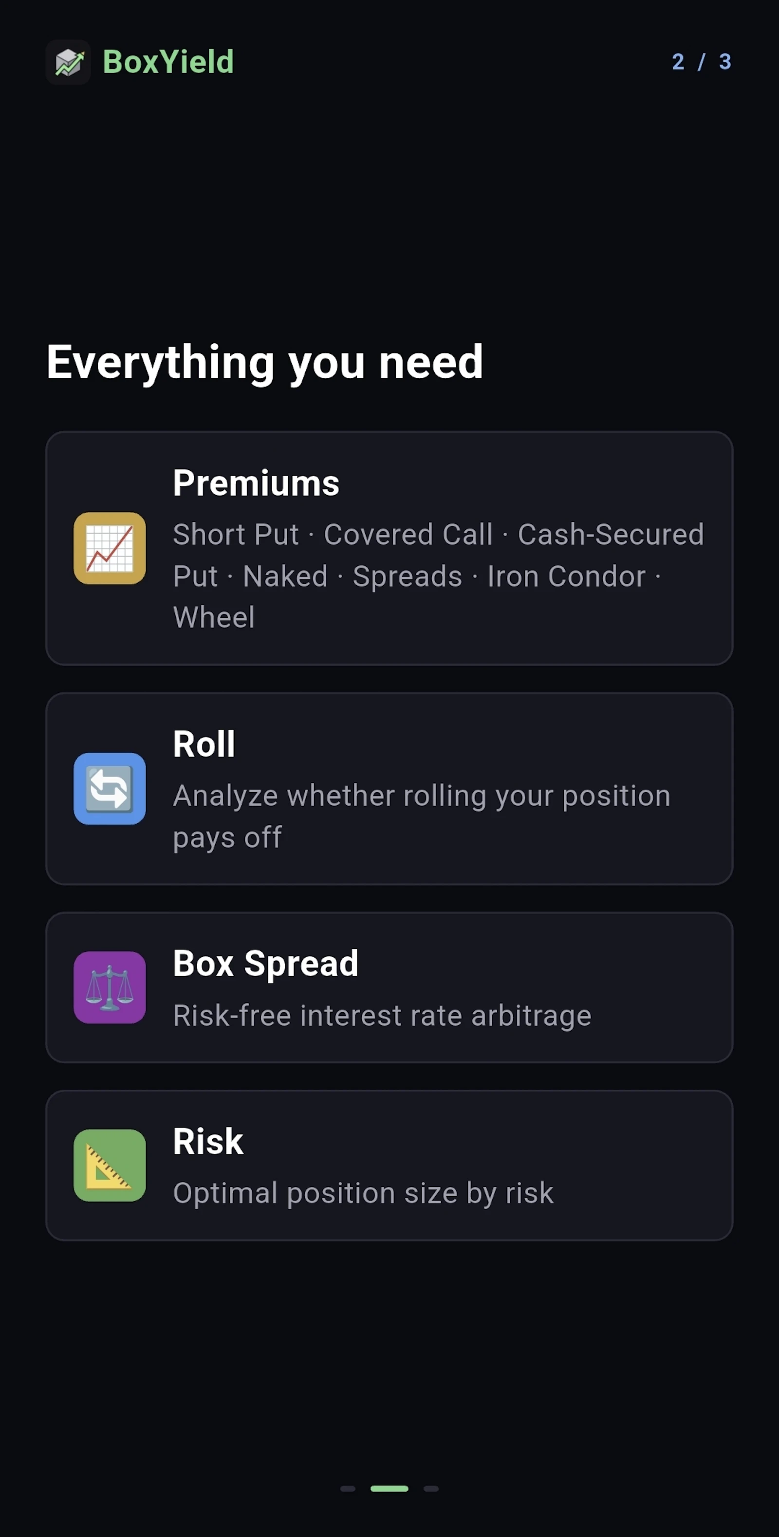 BoxYield: Options Calculator screenshot 2