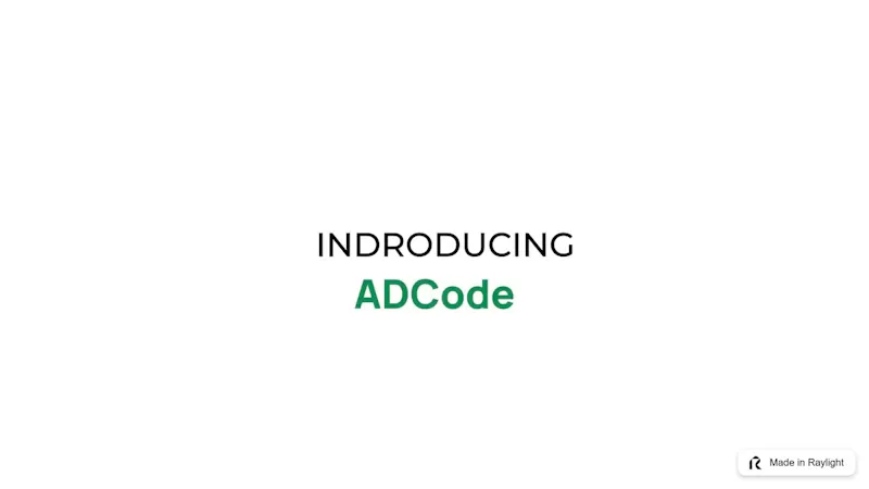 ADCode screenshot 1 (video preview)
