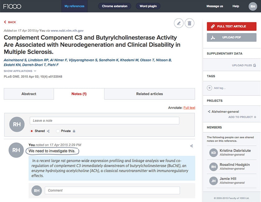 Faculty of 1000 gallery image