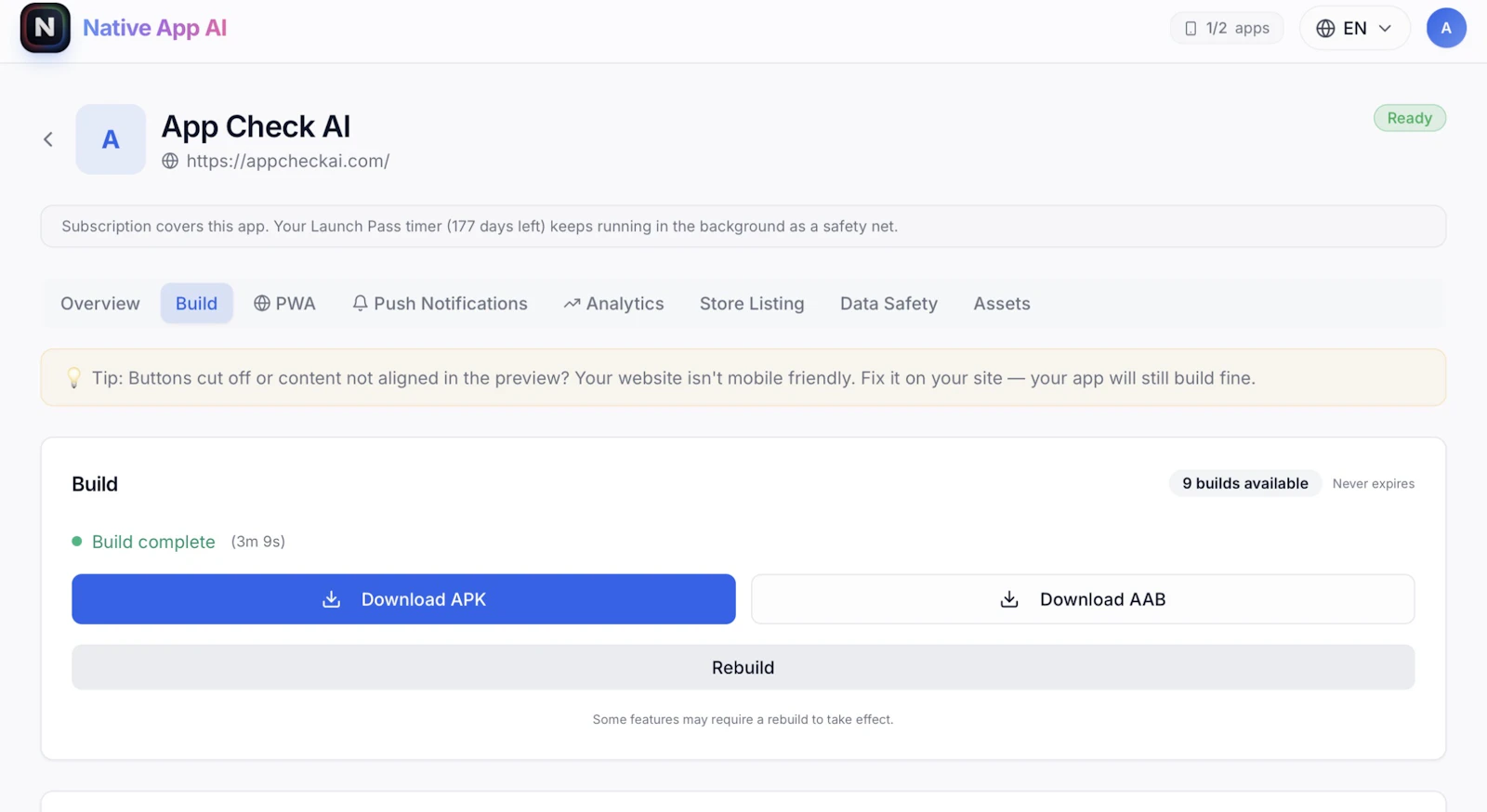 Native App AI screenshot 2