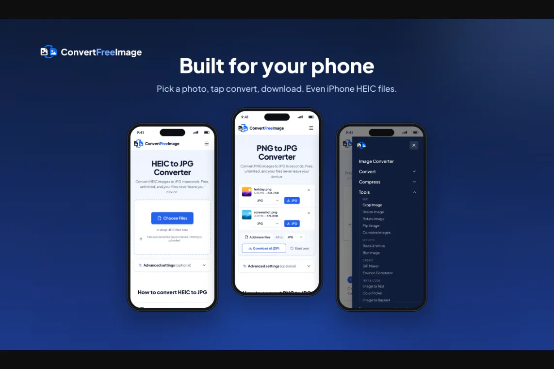 Convert Free Image gallery image