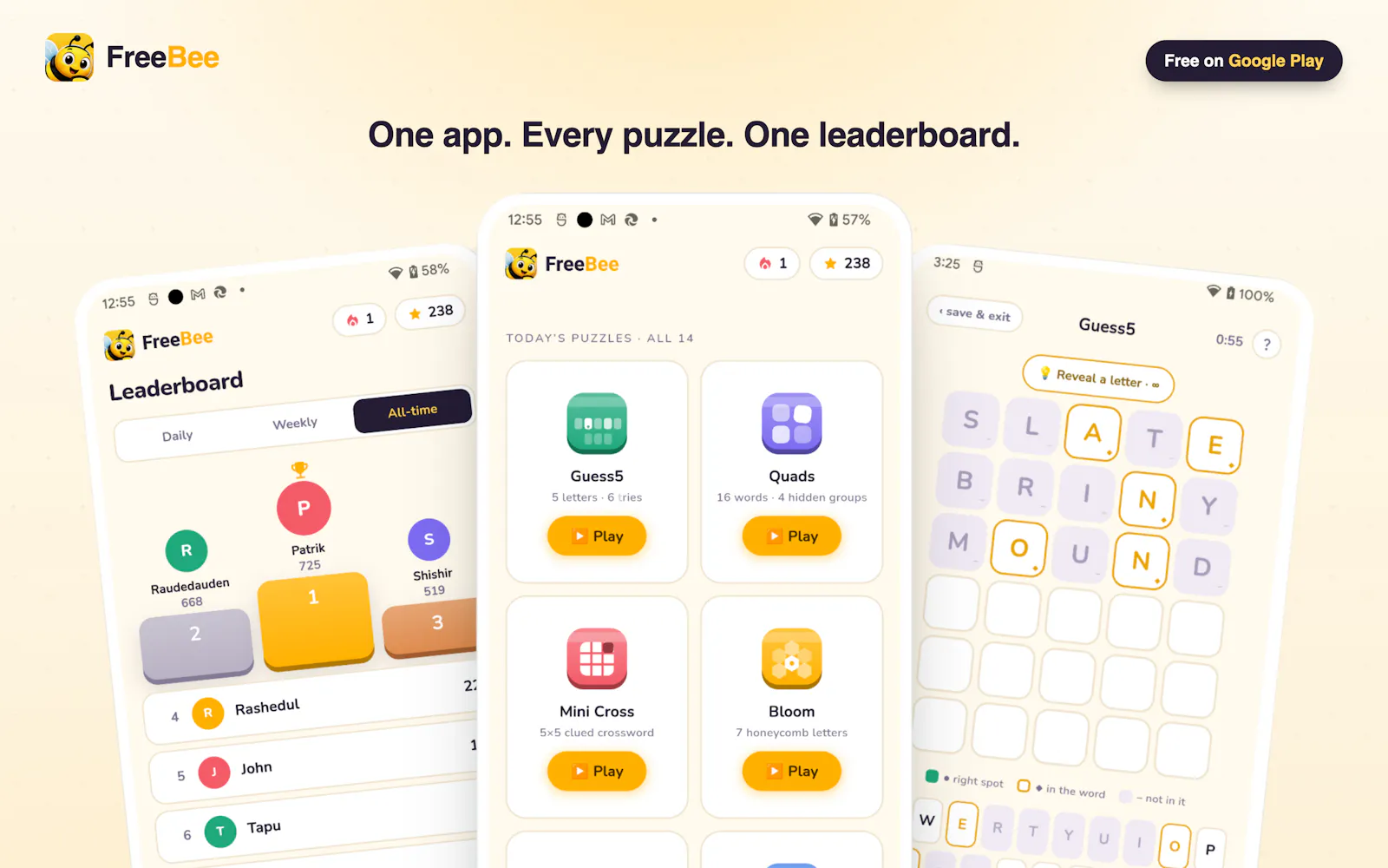 FreeBee screenshot 1
