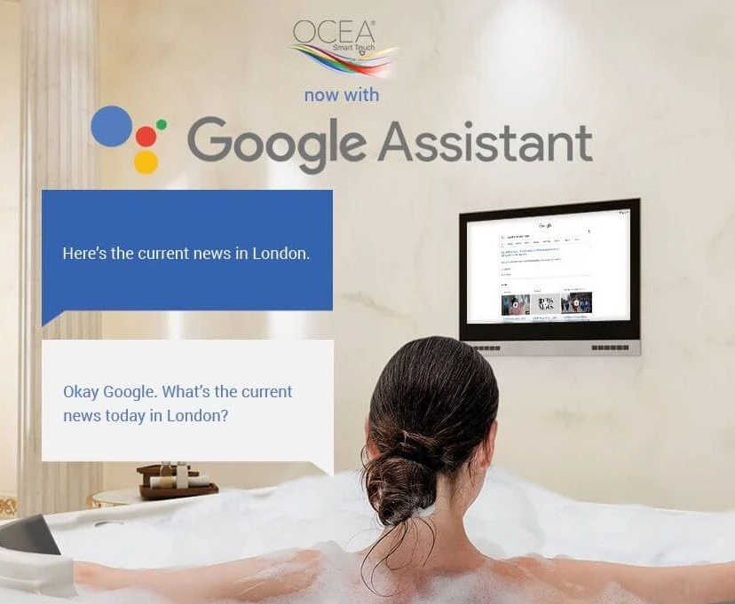 OCEA Bathroom TV now with Google Assistant Voice Control