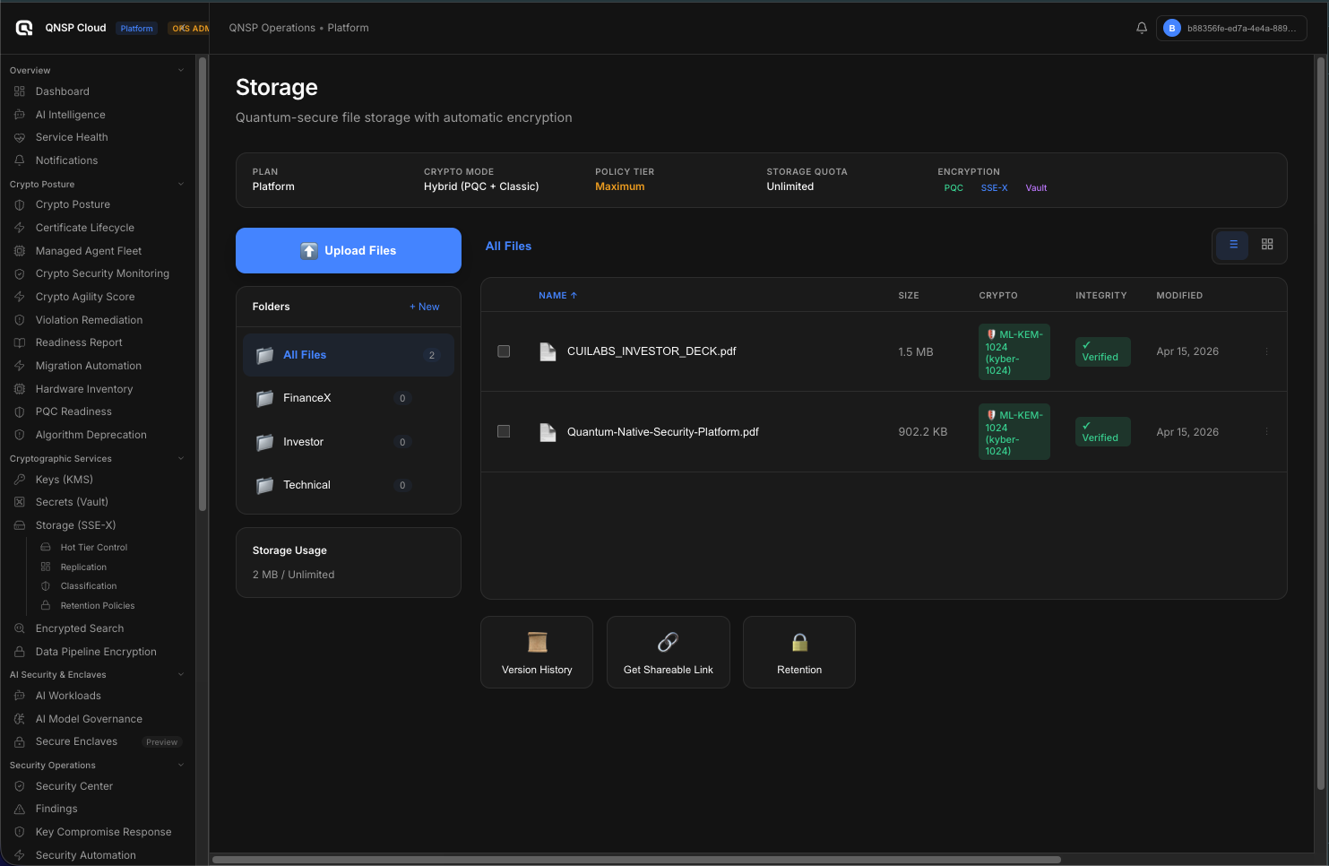 QNSP — Quantum-Native Security Platform gallery image