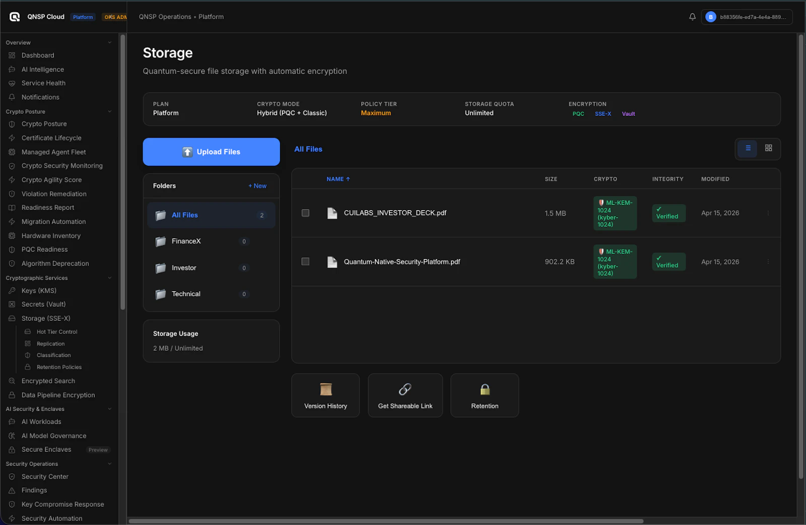 QNSP — Quantum-Native Security Platform screenshot 5