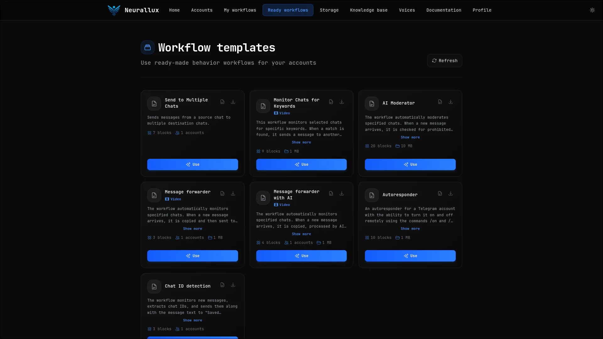 Neurallux — Telegram Account Automation gallery image