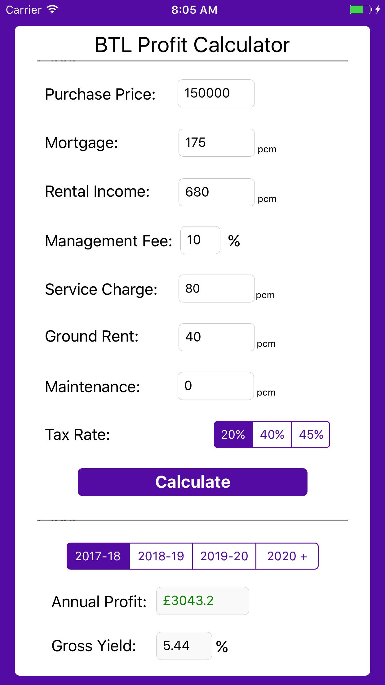 BTL Profit Calculator gallery image