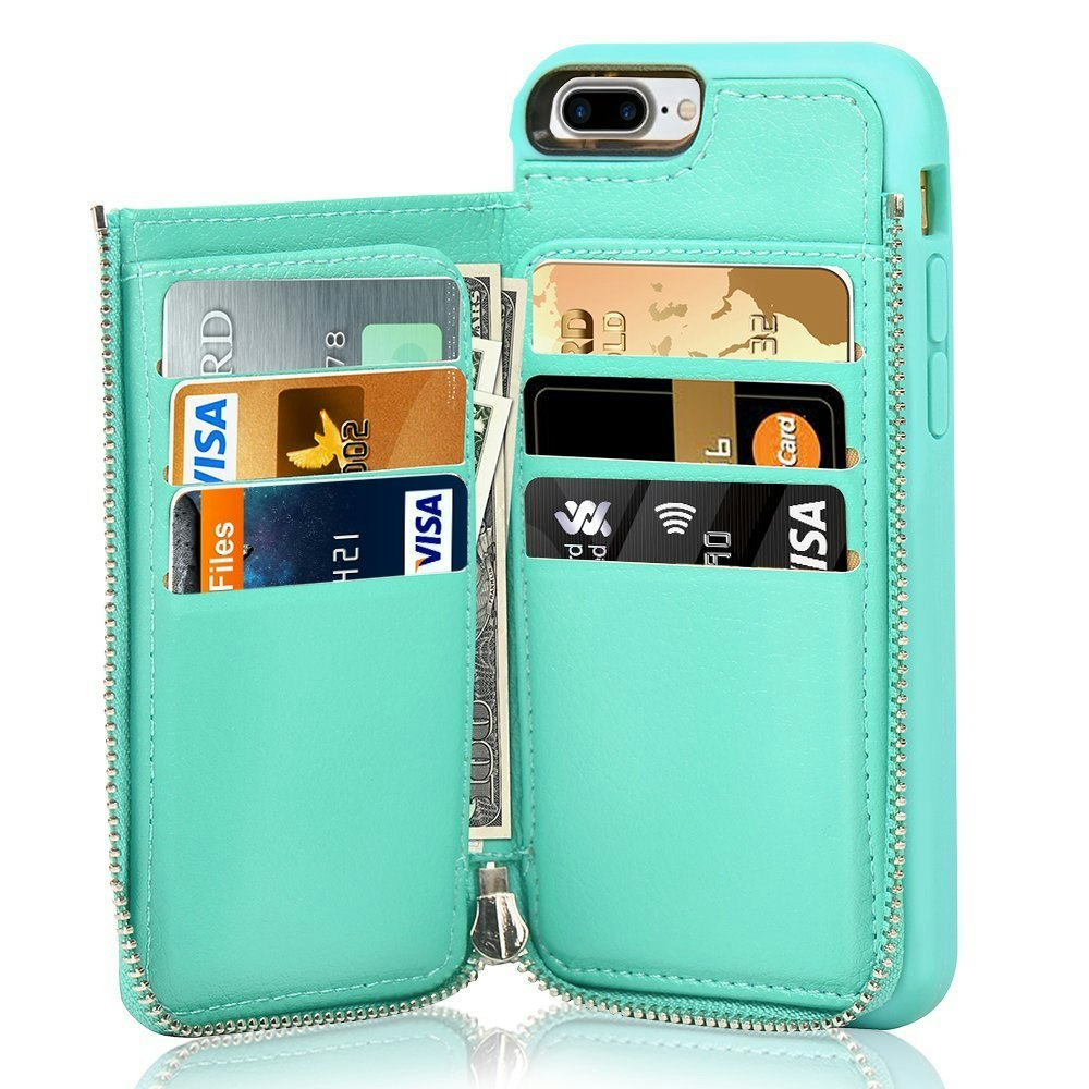 Phone case with zipper wallet
