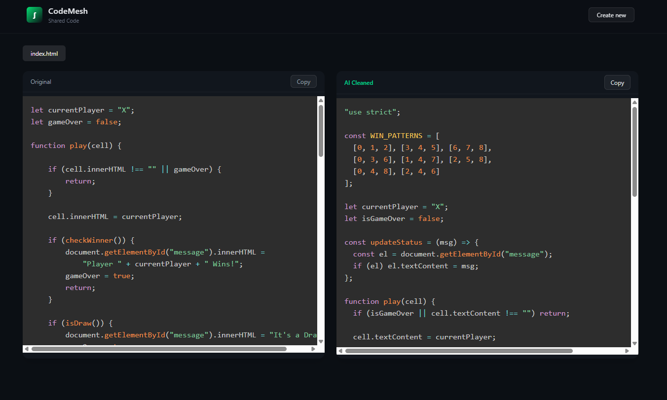 CodeMesh - Screenshot 3 showing product features and functionality
