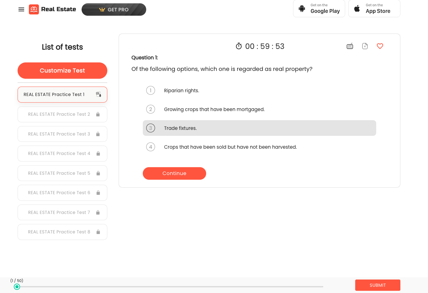 Média Site Web de test de pratique immobilière - Nous avons construit ce site Web pour aider les utilisateurs à réussir le test immobilier 3