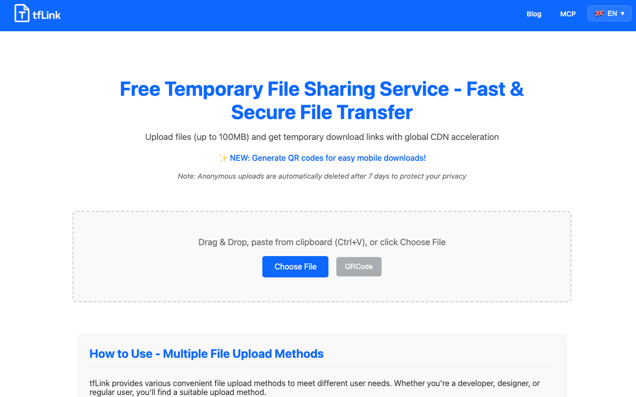 tfLink - Screenshot 2 showing product features and functionality
