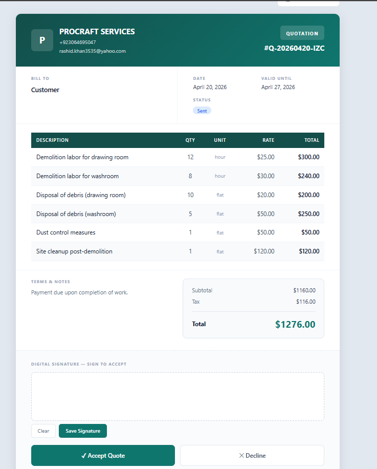 SwiftQuote gallery image