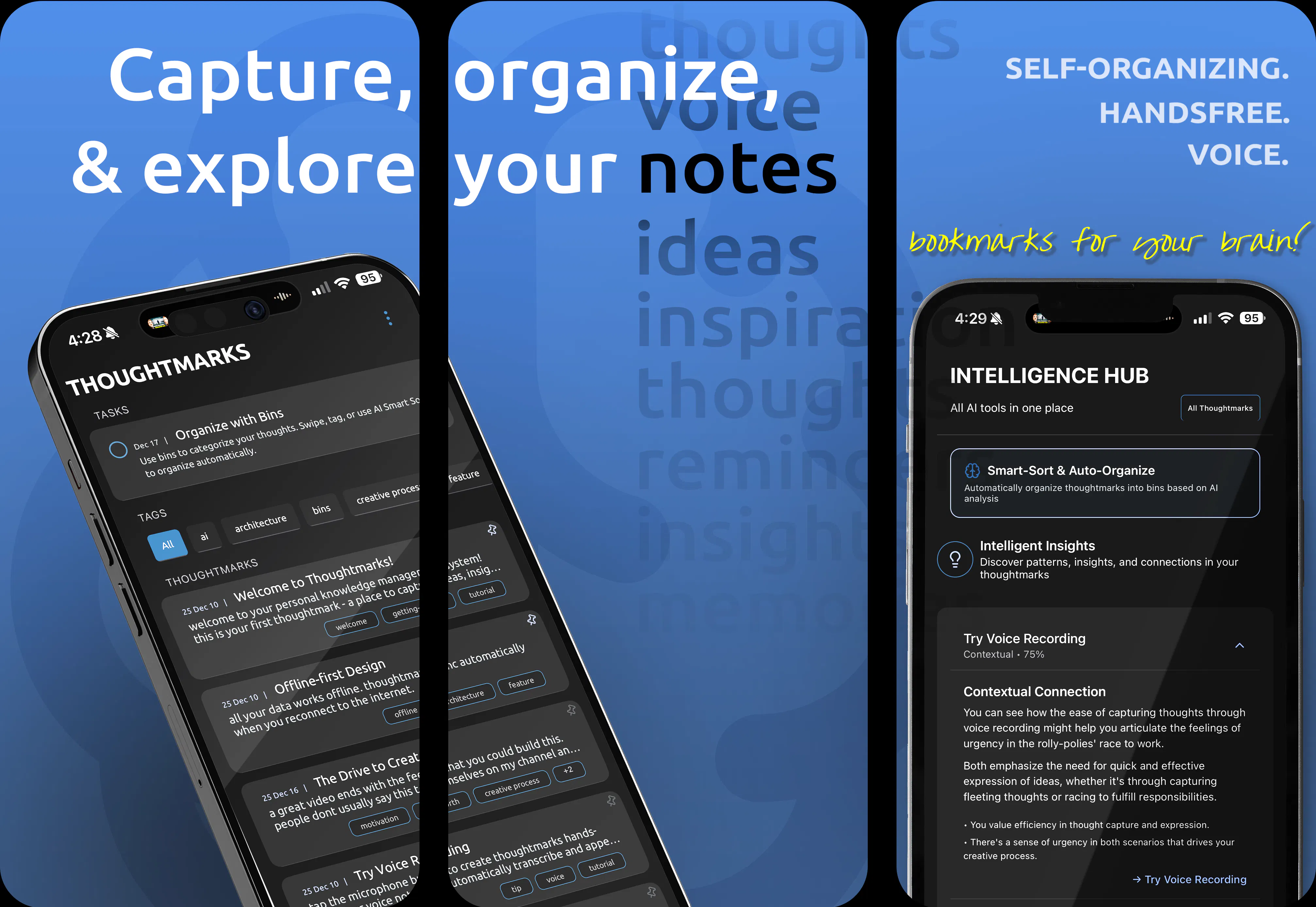 Thoughtmarks: Capture Ideas 제품 배너