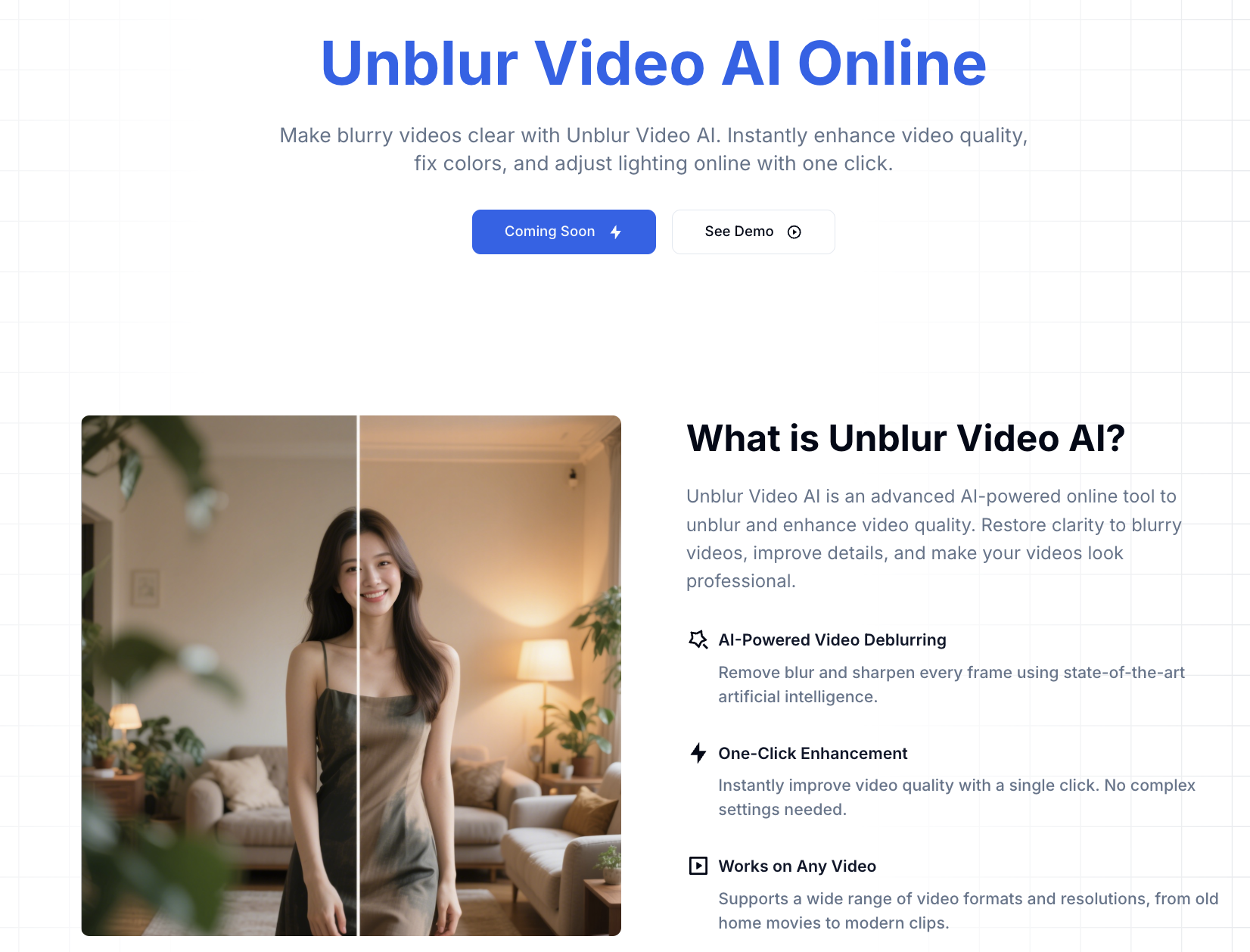 Unblur Video AI Online gallery image