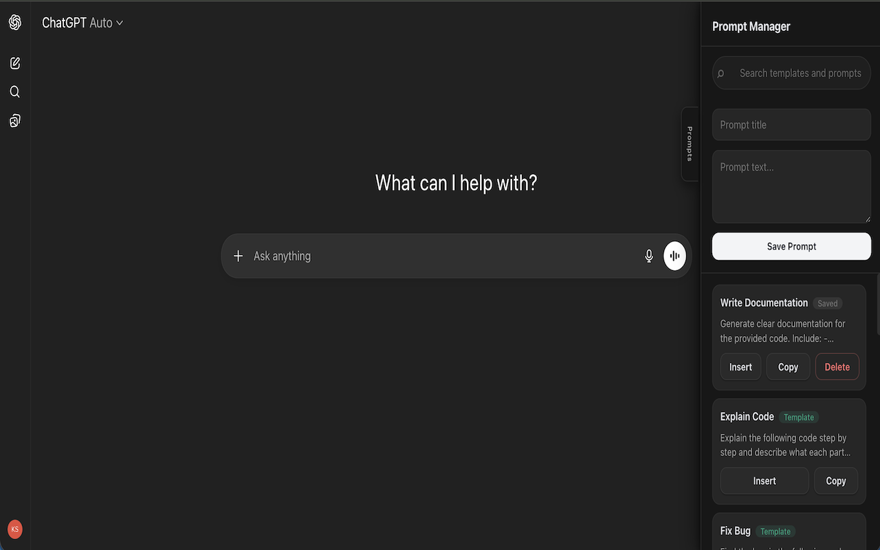ChatGPT Prompt Manager media 1