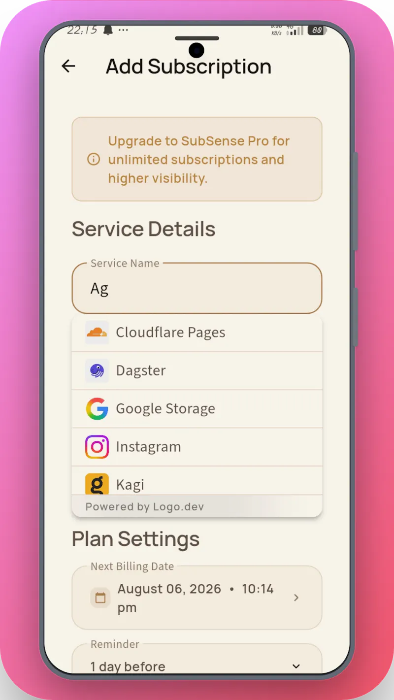 SubSense Pro screenshot 4