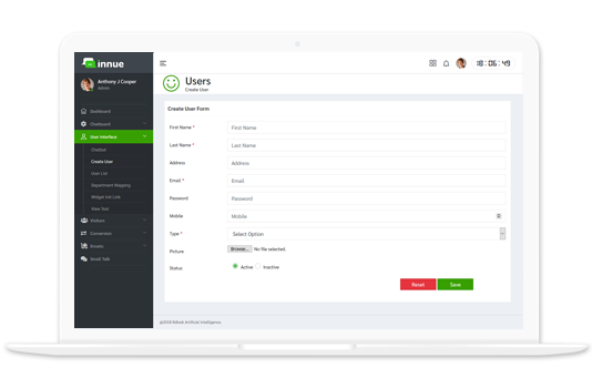Innu - Live chatsoftware voor website en Facebook -chatbot media 9