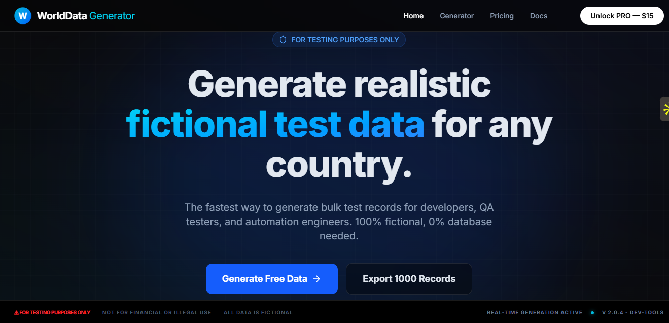 WorldData Generator gallery image