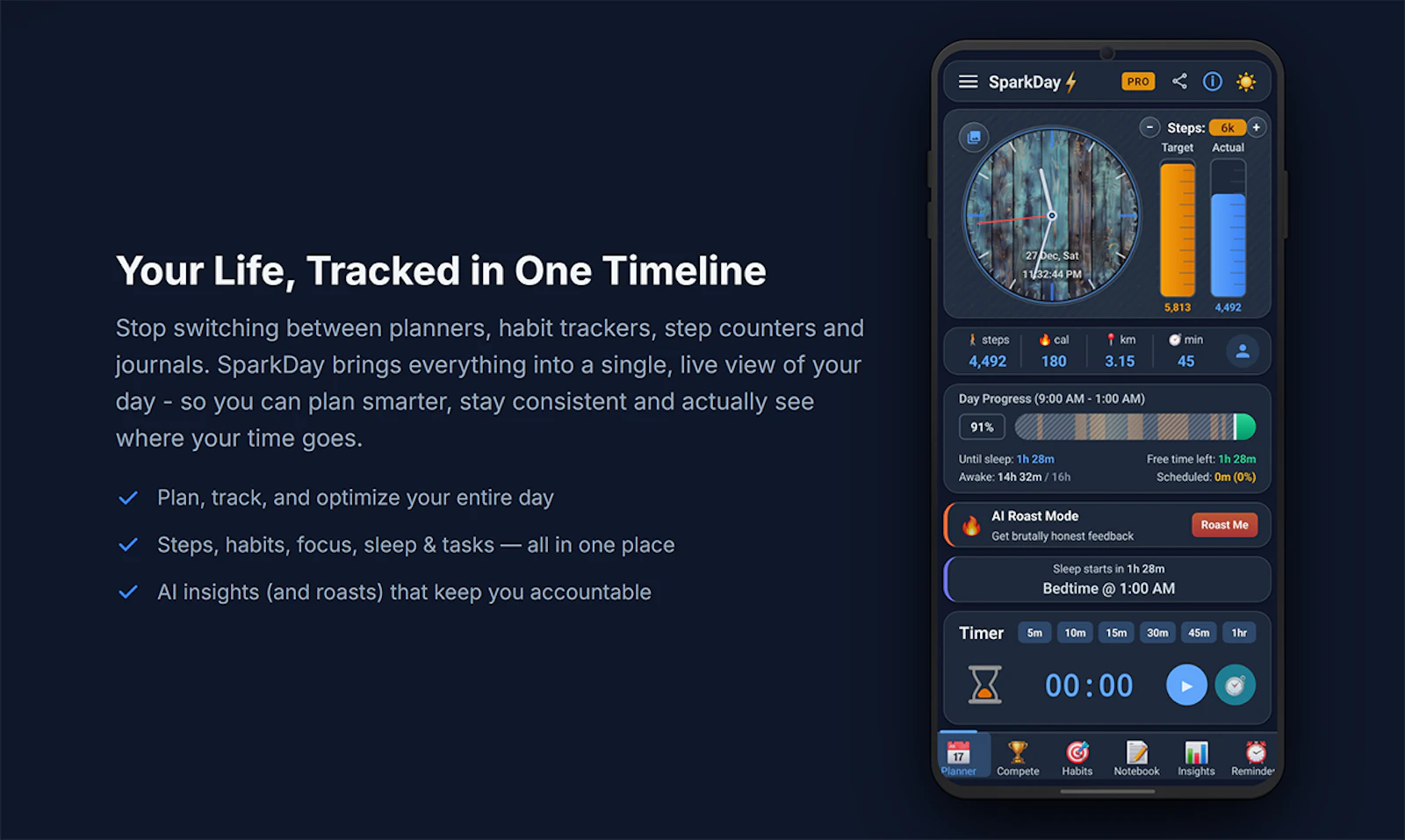 SparkDay - Daily Planner & Step Tracker screenshot 4
