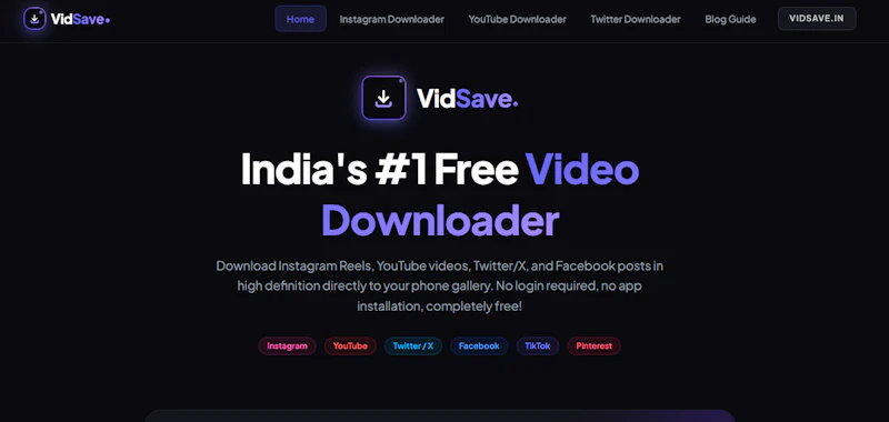 VidSave screenshot 1
