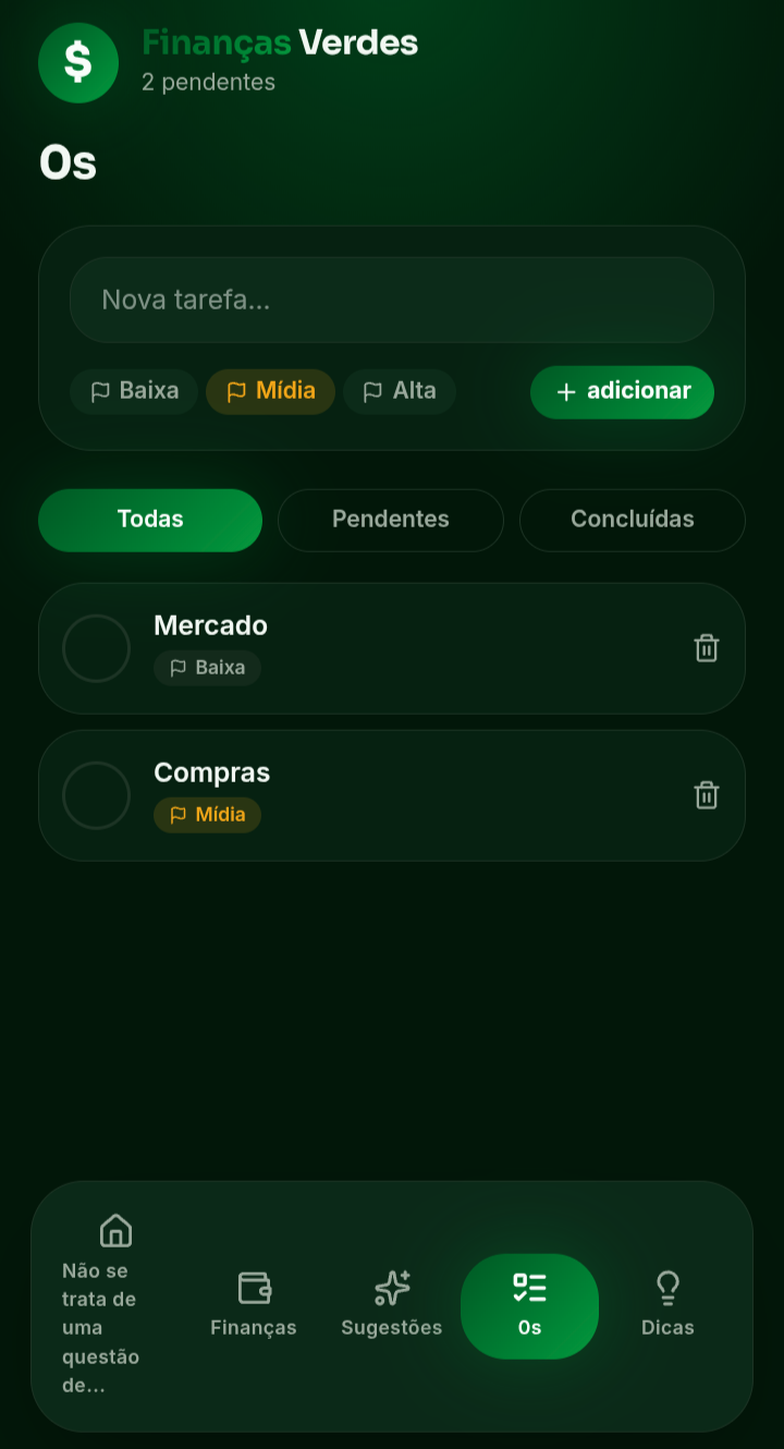 Green Finance—Suas finanças no controle gallery image