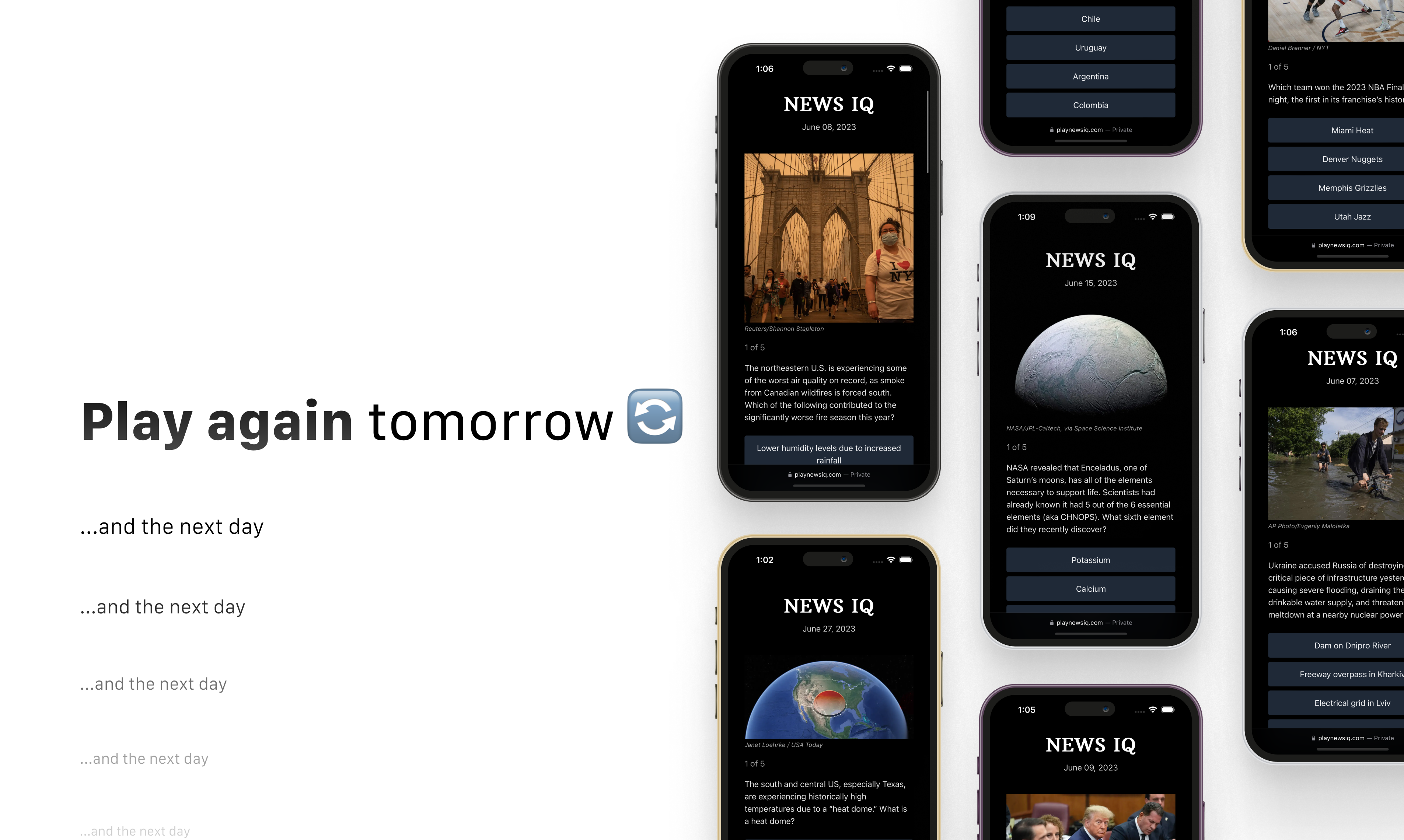Mídia 6 de Notícias QI - Um teste de notícias diário para mantê -lo atualizado