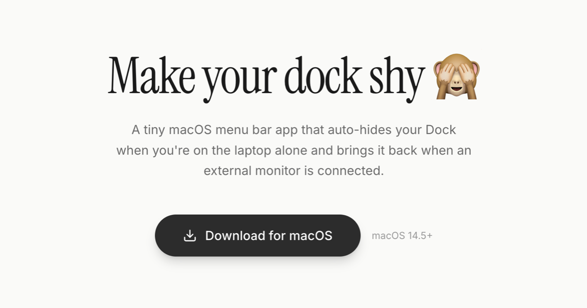 The Shy Dock - Main product screenshot demonstrating key features and user interface