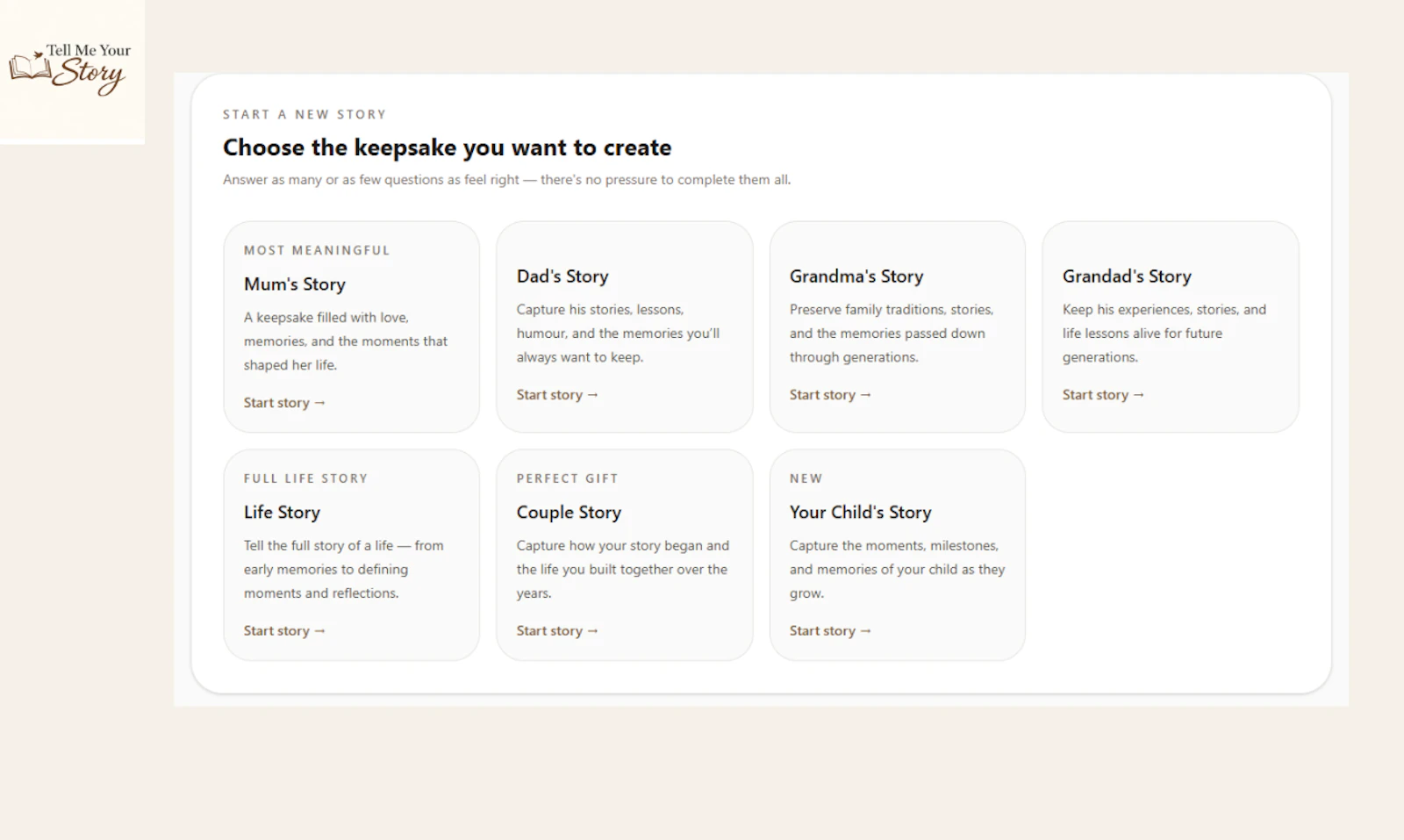 Tell Me Your Story screenshot 5