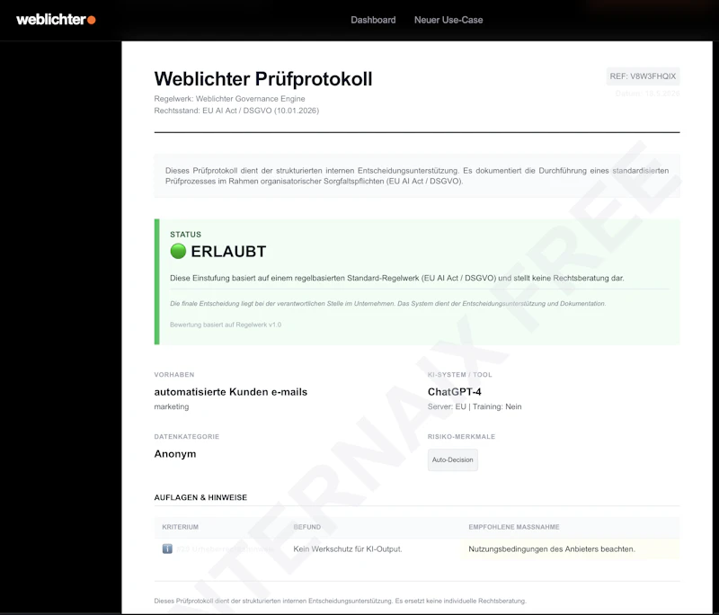AIActTool screenshot 4
